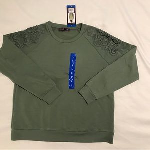 Gloria Vanderbilt Lace Sweatshirt